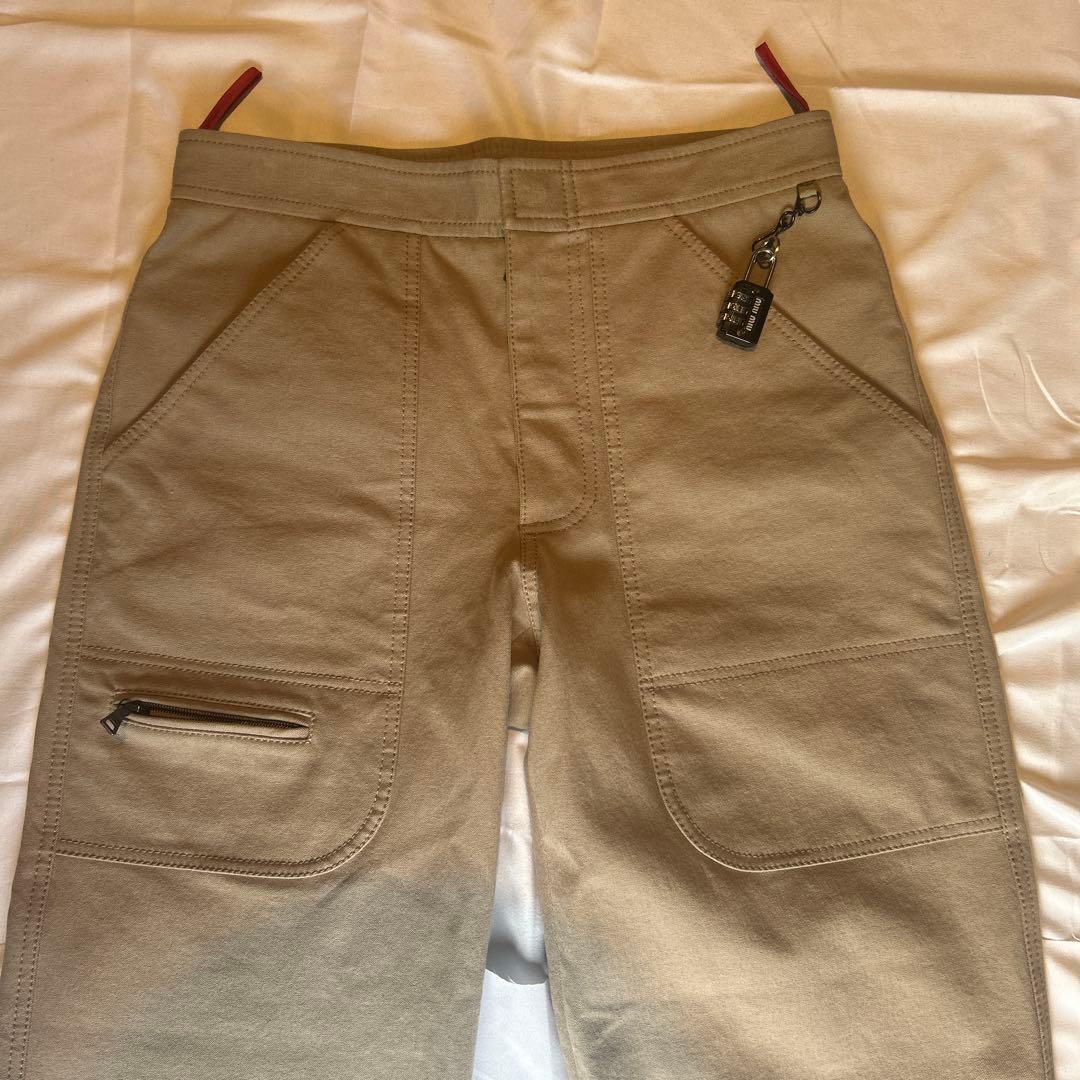 00s Prada sport gimmick cotton poly パンツ