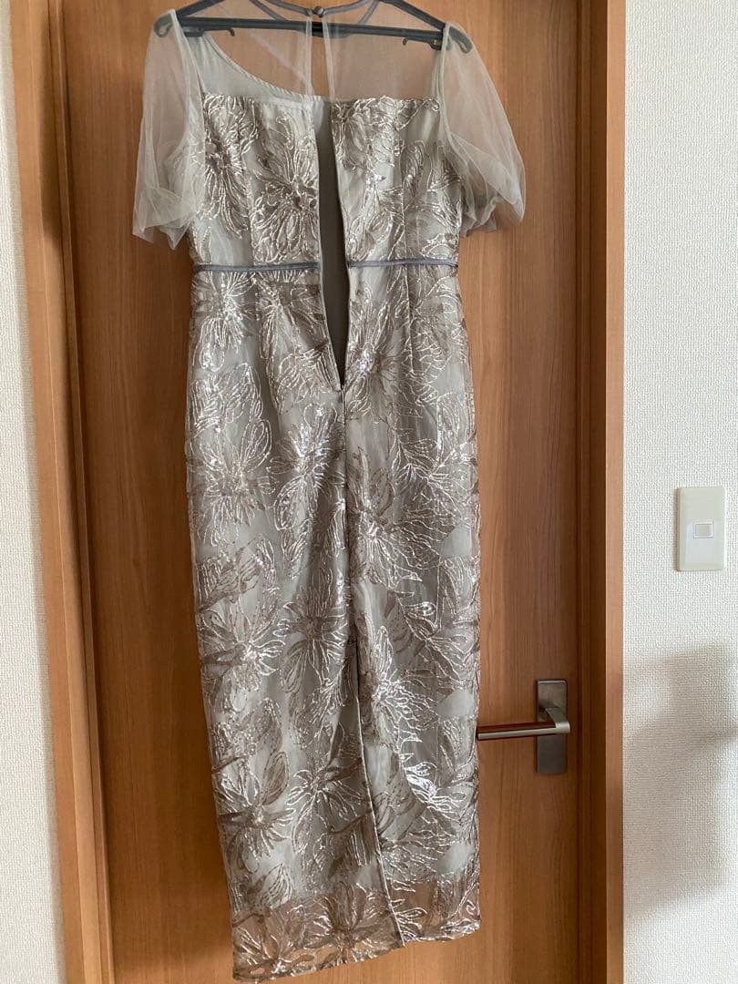 【極美品】Leja アシンメトリーシアーフラワーワンピースドレス