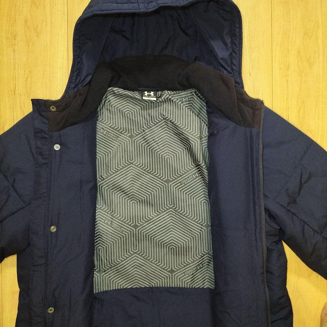 ひまわり　Lサイズ 美品【アンダーアーマー】ベンチコート 中綿入り 軽量＆