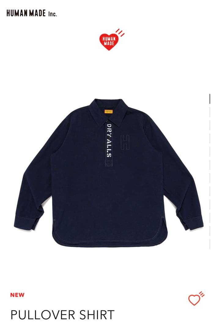HUMAN MADE PULLOVER SHIRTプルオーバーシャツ Lサイズ