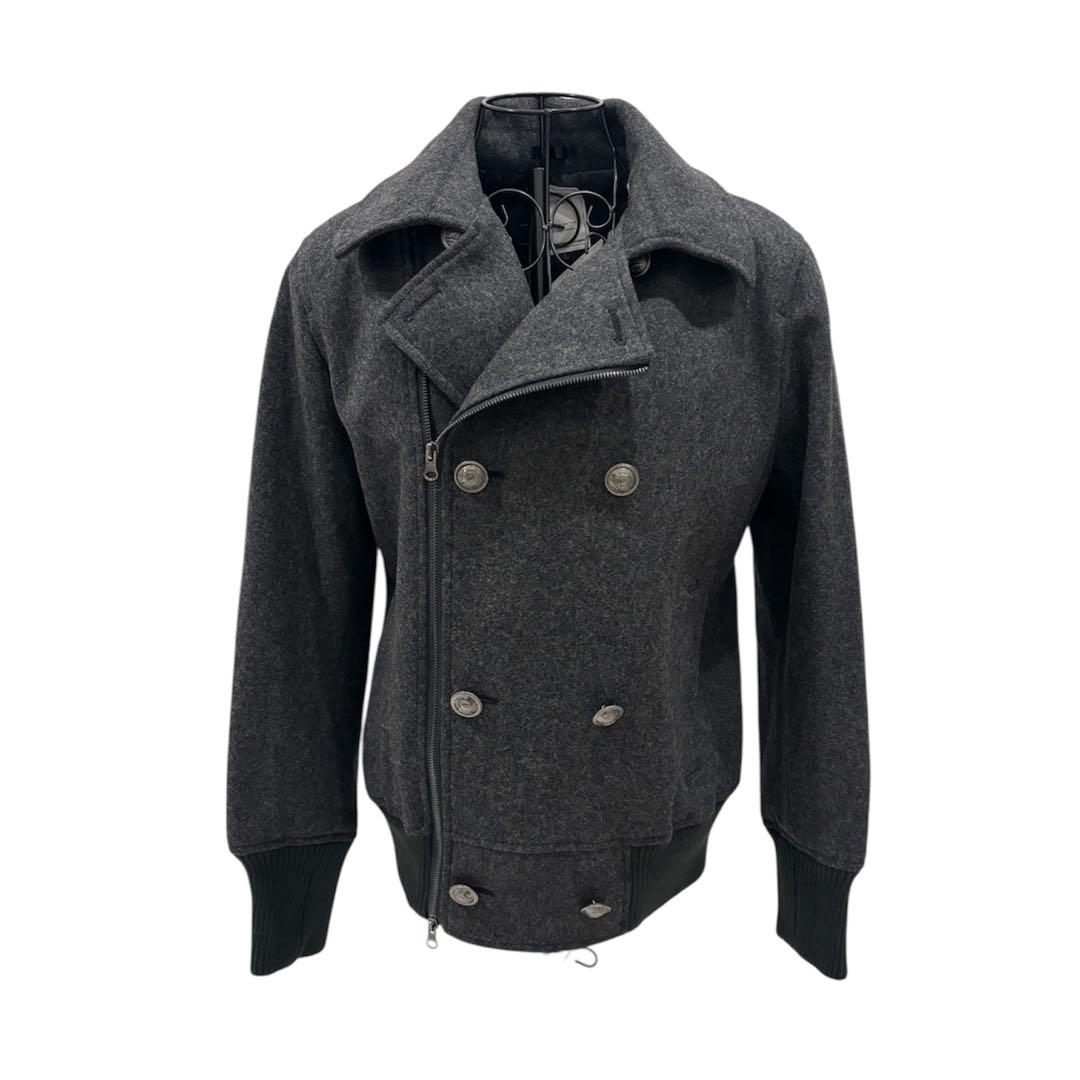 ナポレオンジャケット Pコート ウール グレー Lサイズ モード お兄系 y2k