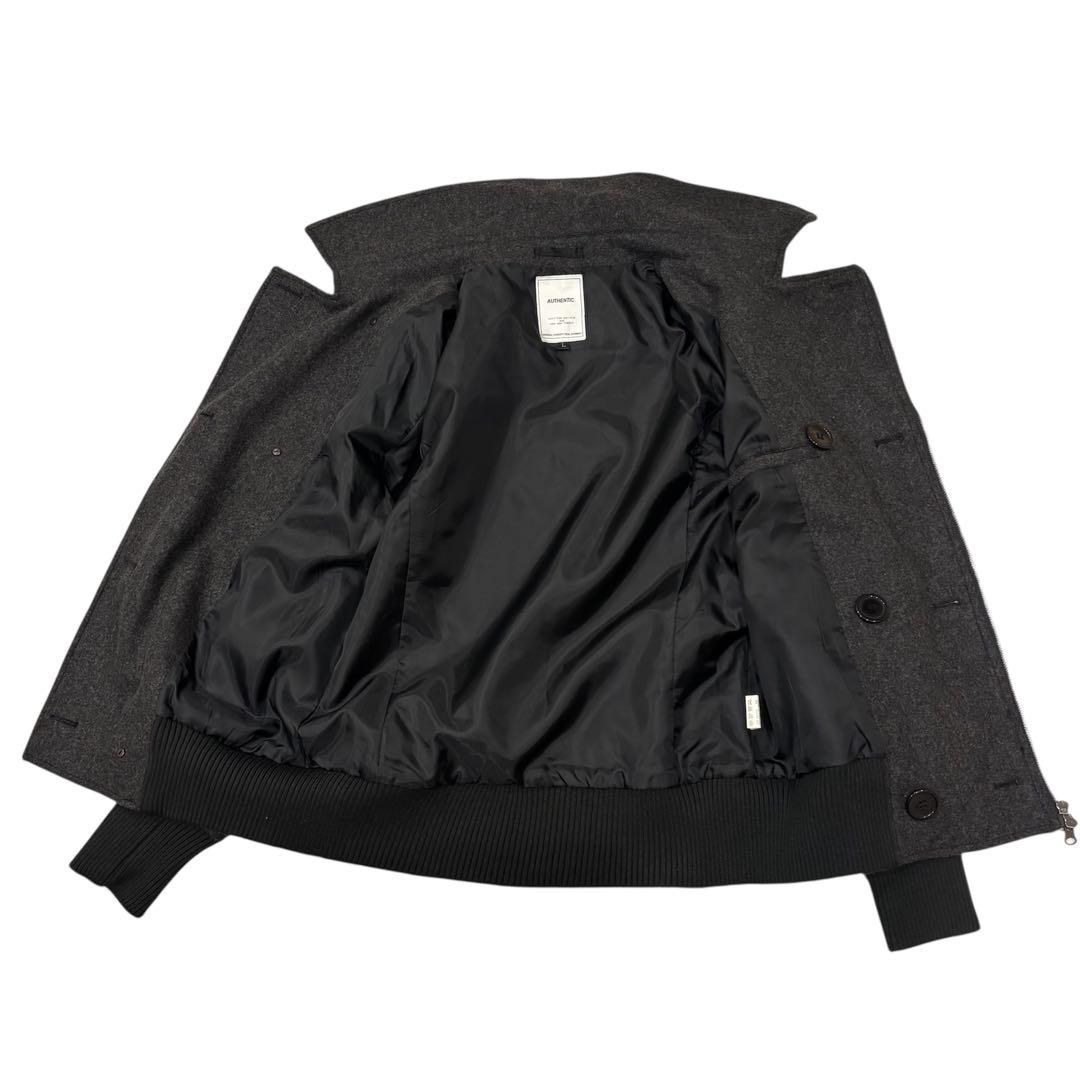 ナポレオンジャケット Pコート ウール グレー Lサイズ モード お兄系 y2k