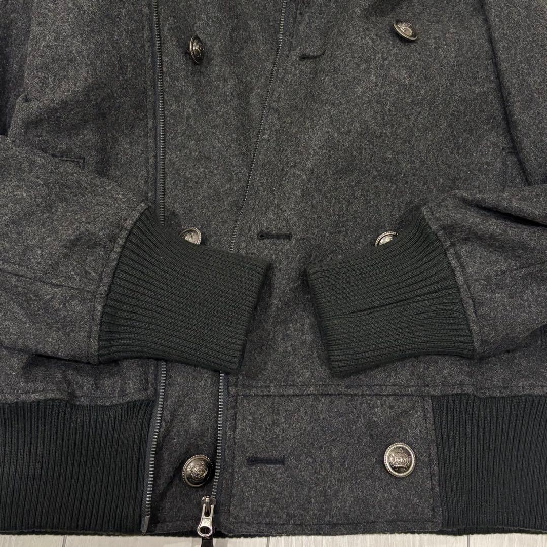 ナポレオンジャケット Pコート ウール グレー Lサイズ モード お兄系 y2k