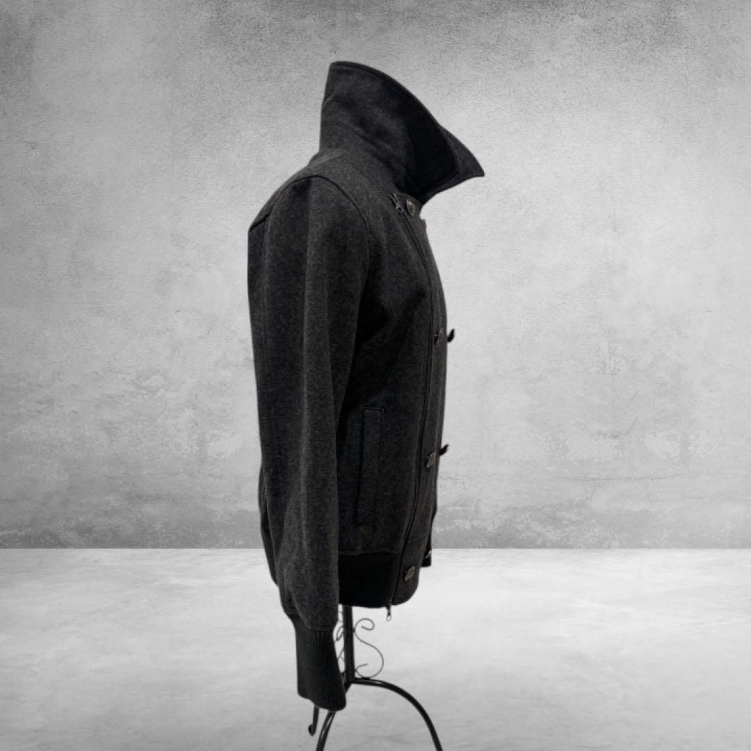 ナポレオンジャケット Pコート ウール グレー Lサイズ モード お兄系 y2k