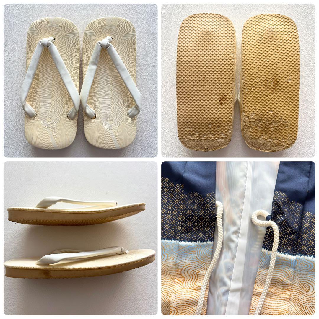 02337 七五三 5歳 男の子 着物 羽織 袴 フルセット 兜　紺色　百日祝い