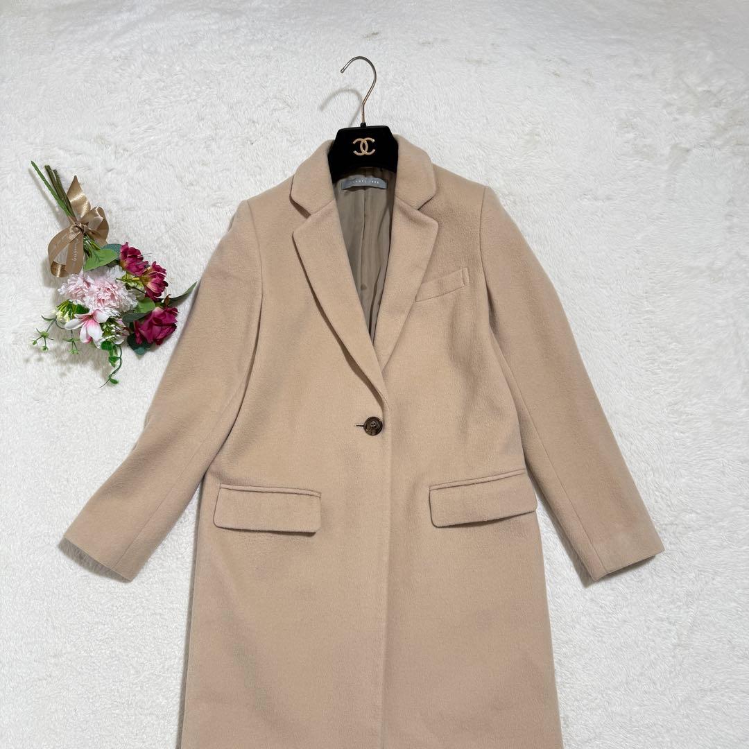 美品　セオリーリュクス　チェスターコート　ウールロングコート　高級感　ゆったり