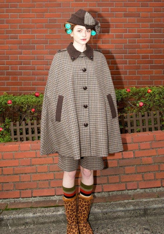 MILK ミルク 探偵風 ケープ マント コート パンツ チェック柄セットアップ