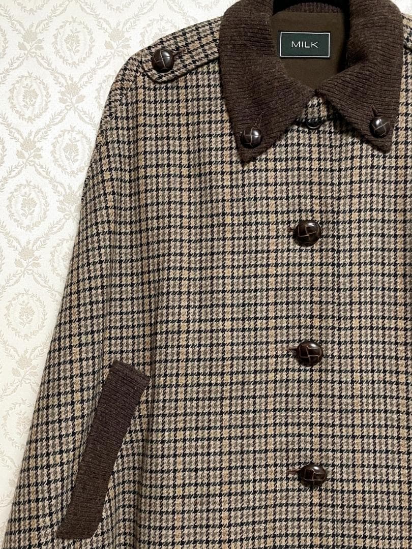 MILK ミルク 探偵風 ケープ マント コート パンツ チェック柄セットアップ