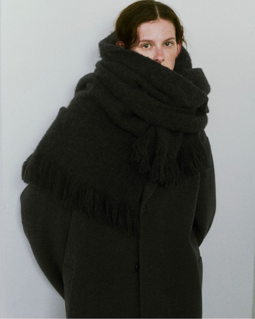 todayful Brushed Volume Stole チャコールグレー