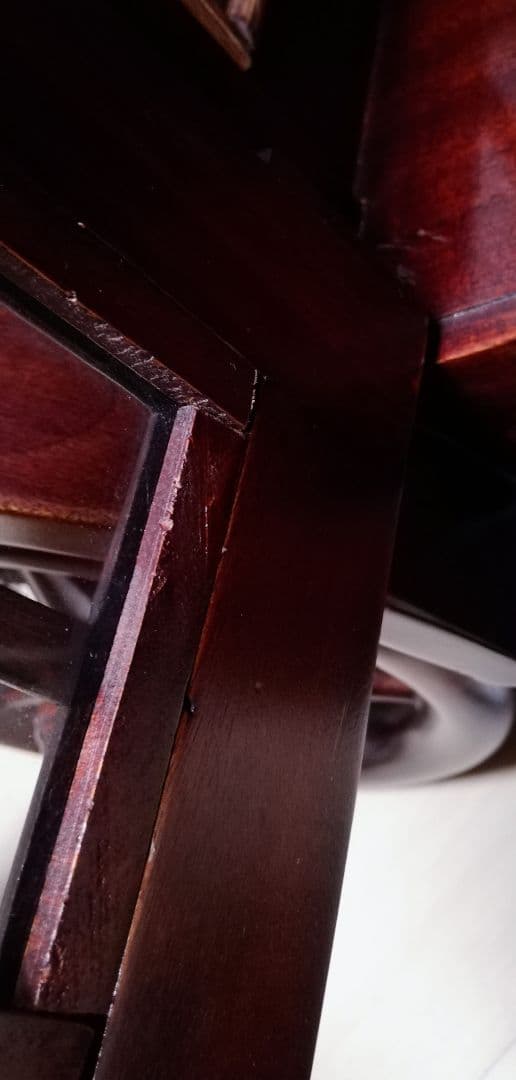 マホガニー　シンデレラワゴン　馬車　アンティーク　木製　家具　ブラウン　収納　棚