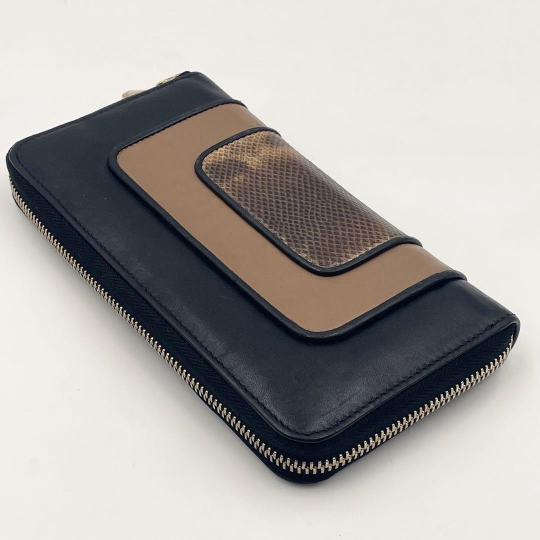 BVLGARIブルガリ 長財布 ラウンドジップ セルペンティ×パイソン スネーク