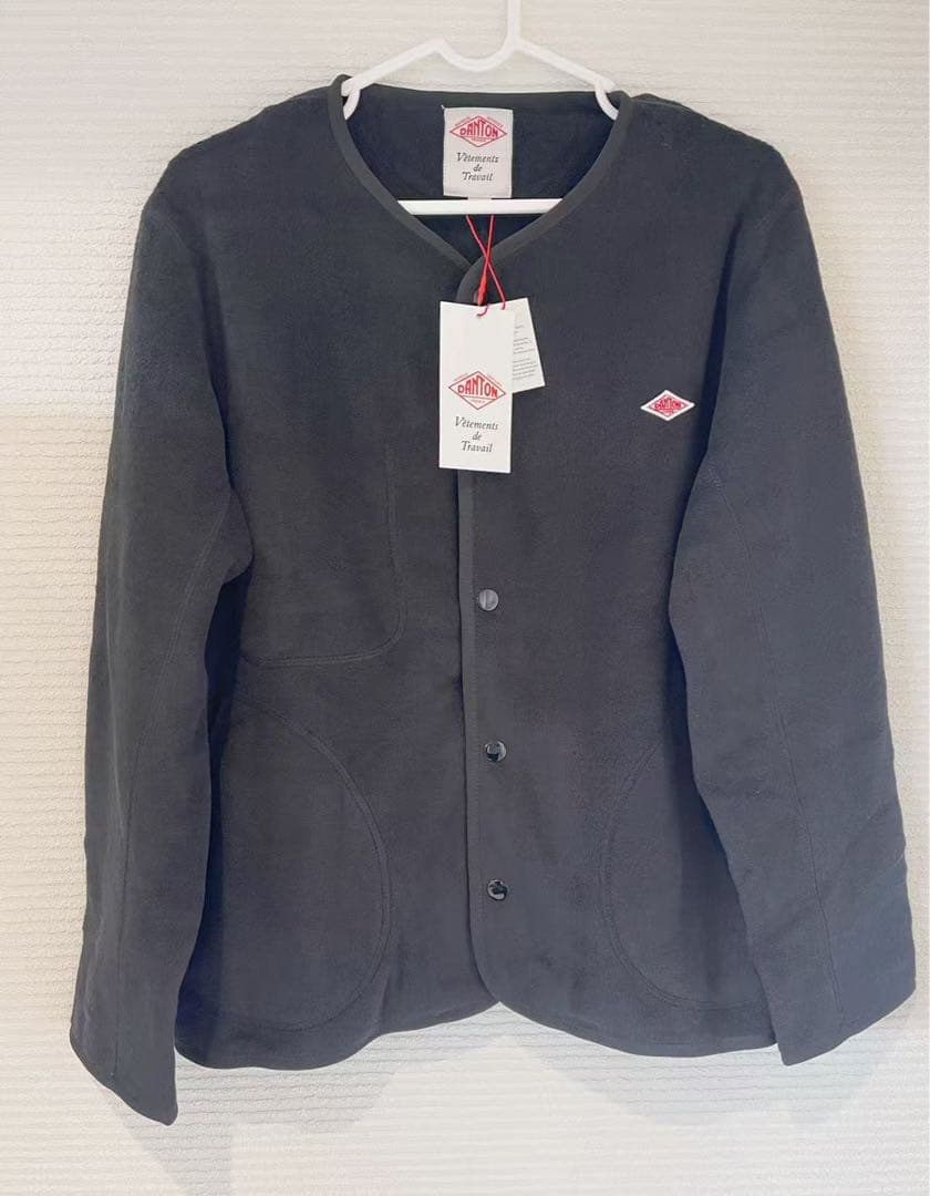 ●新品DANTON/ダントン　フリース ノーカラージャケット(L)