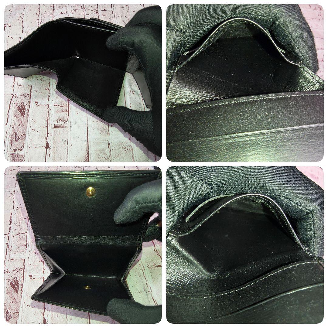 【美品】ルイヴィトン 二つ折り財布 エピ ポルトフォイユ Wホック／ブラック黒U