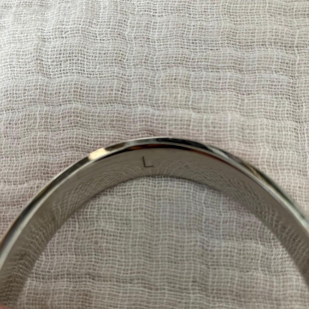 【美品】フェンディ バングル ブレスレット ズッカ シルバー バイカラー L