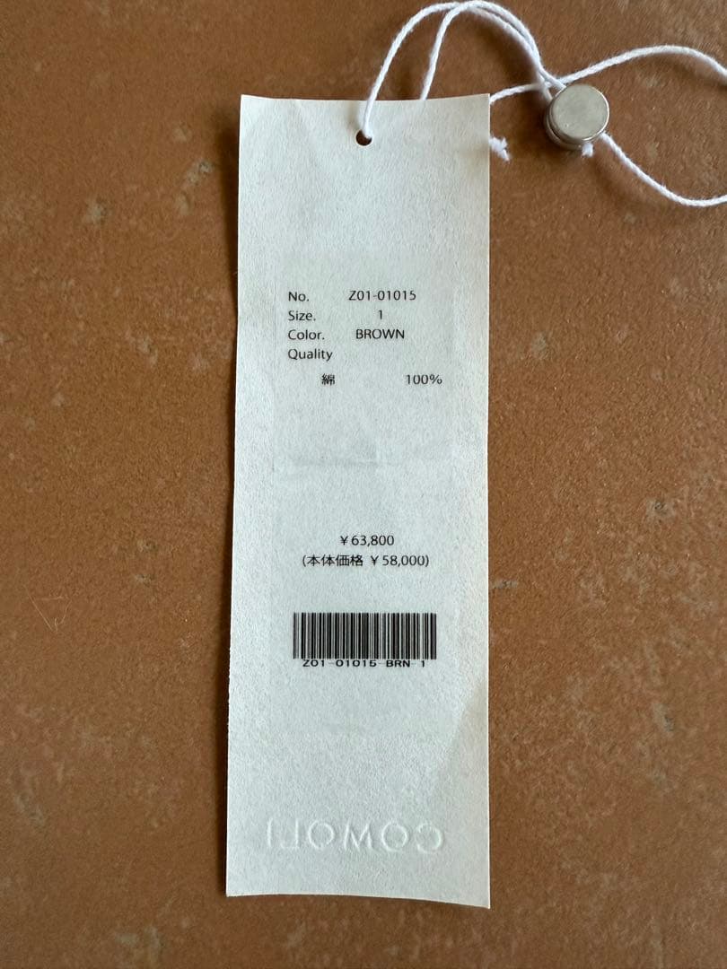 COMOLI コットンダックスジャケット 24ss size:1