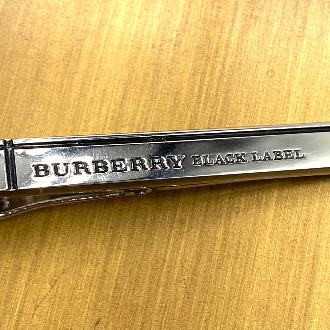 極美品　BURBERRY BLACK LABEL ネクタイピン　シルバー　箱付き