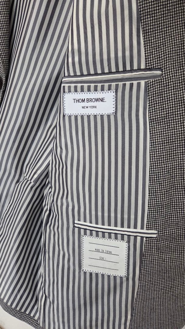 THOM BROWNE. グレー チェック柄 ジャケット