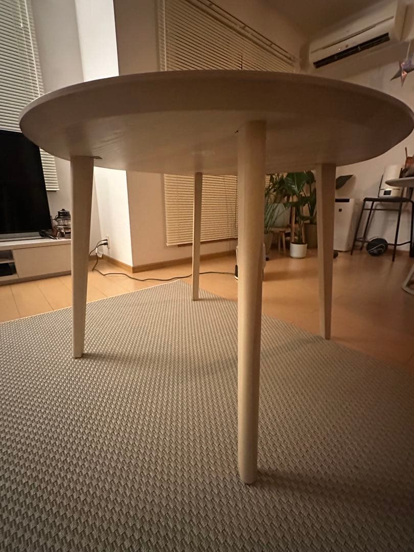 お引き取り（東海）IKEA LISABO 円形テーブル 105 cm ナチュラル