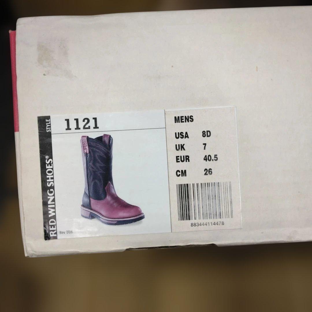 チ*ズ様 箱付　レッドウィング 1121 ペコスブーツ 8D 26cm　ウエスタ