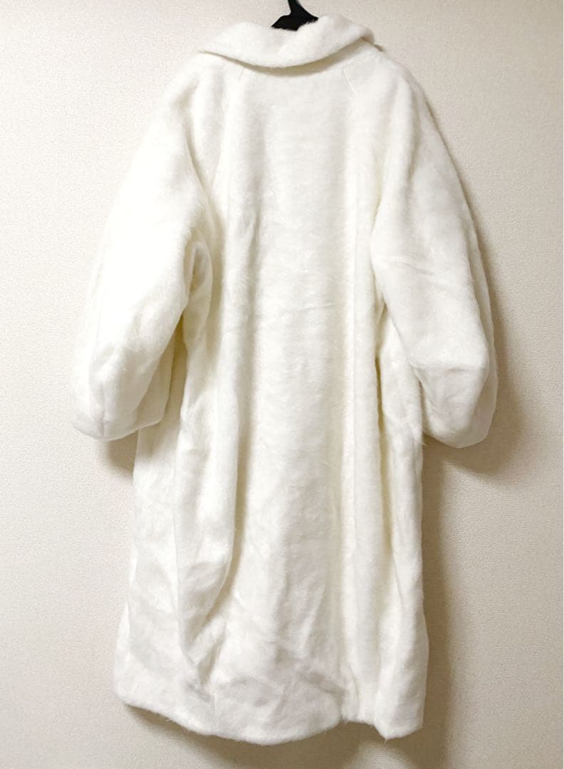 SNIDEL スナイデルシャギーロングコート アイボリー