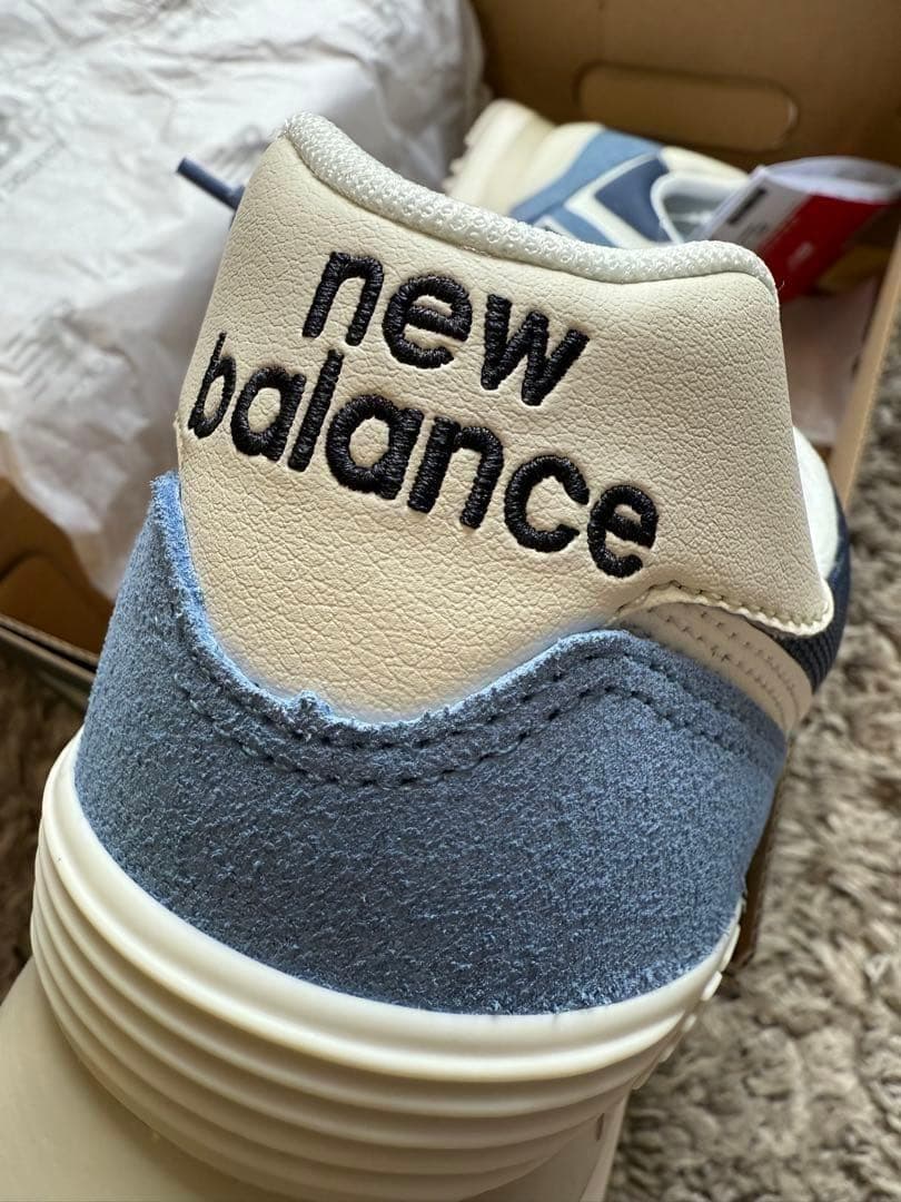 【新品未使用品】ニューバランス574 青 24.0cm 天然皮革 スニーカー