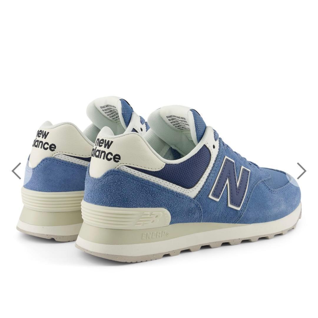【新品未使用品】ニューバランス574 青 24.0cm 天然皮革 スニーカー