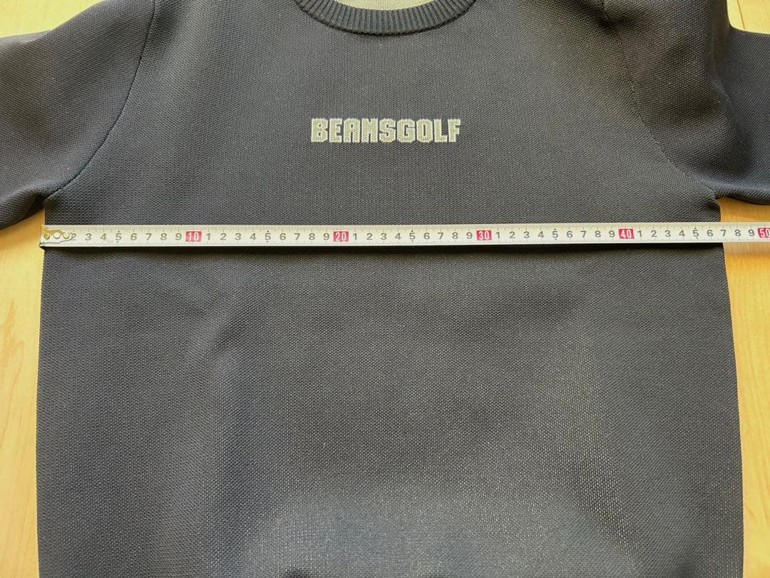 ＊美品 BEAMS GOLF ネイビー フェイクレイヤード モックネック ニット