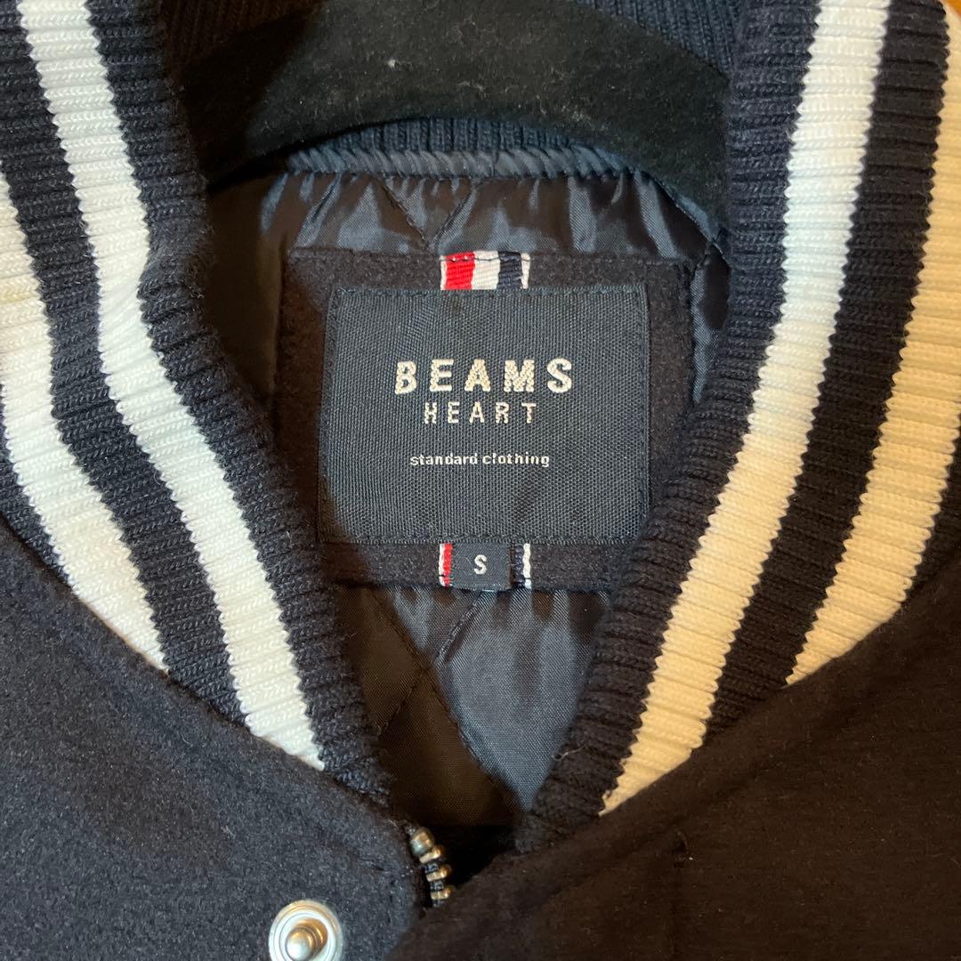 BEAMS HERTE スタジャン　Sサイズ/ブラック/ホワイト