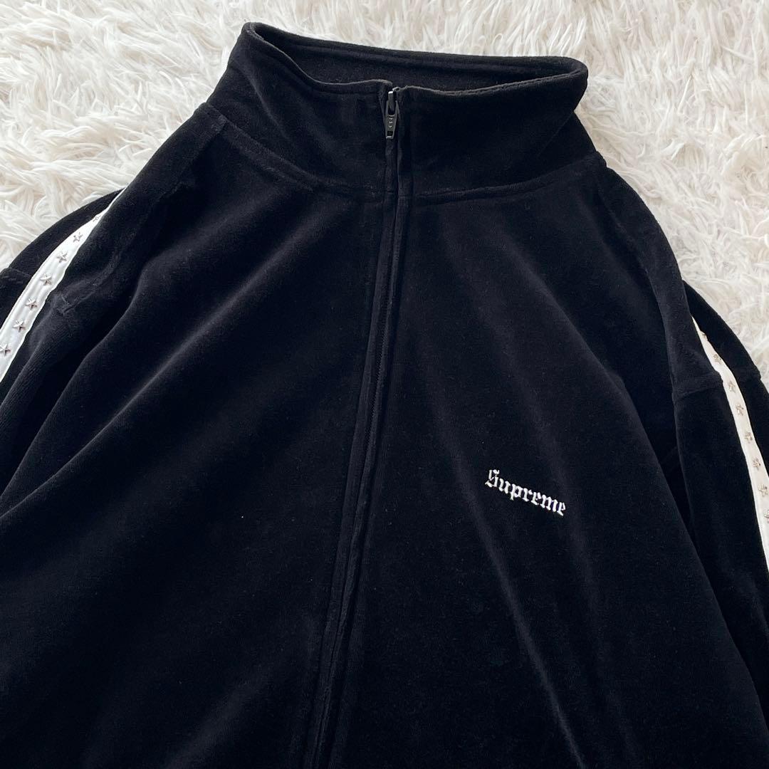 Supreme Studded Velour Track Jacket 黒 L