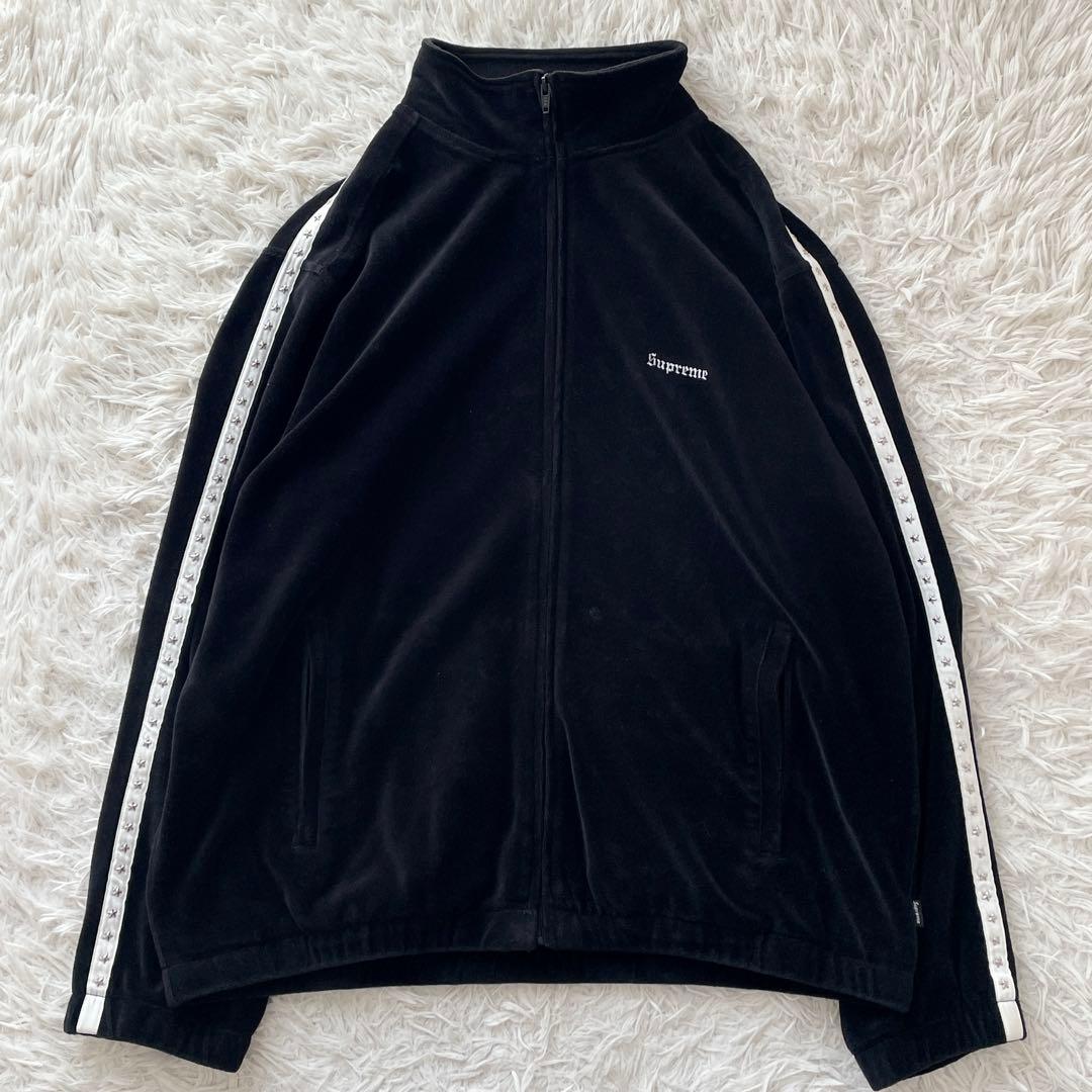 Supreme Studded Velour Track Jacket 黒 L