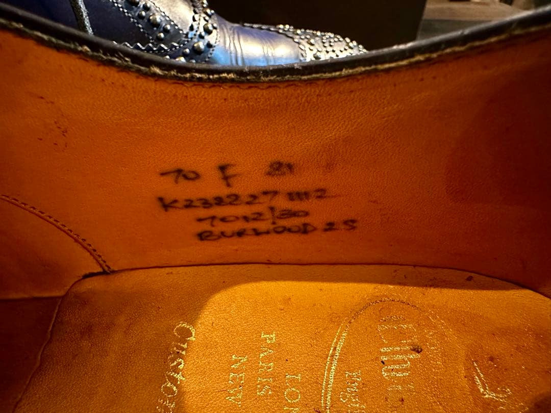 F*e様 Church's バーウッド2Sスタッズ ドレスシューズ　コバルト70