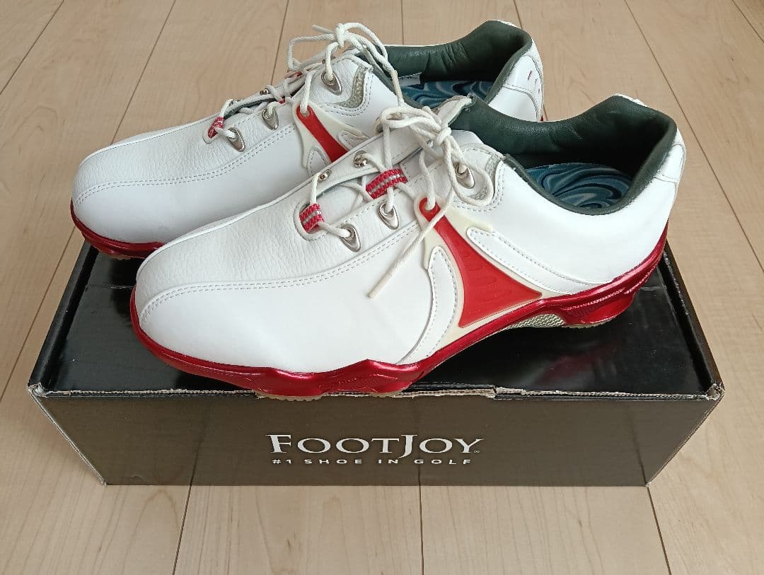 FootJoy ゴルフシューズ DRYJOYS ホワイト/レッド　25.5cm