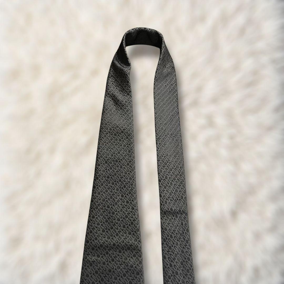 【未使用級✨】ルイヴィトン ソリッドタイ風 文字総柄 黒 モノトーン ジャガード