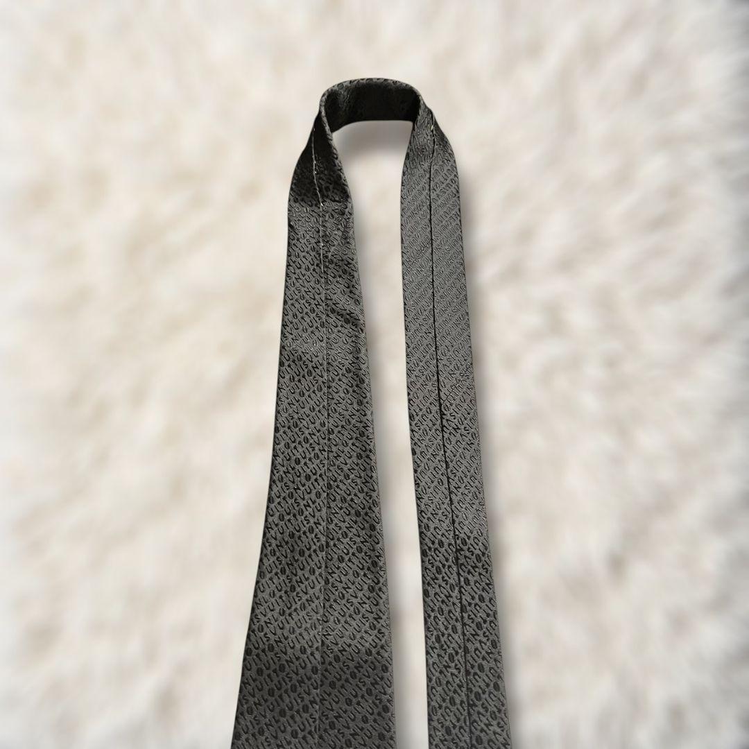 【未使用級✨】ルイヴィトン ソリッドタイ風 文字総柄 黒 モノトーン ジャガード