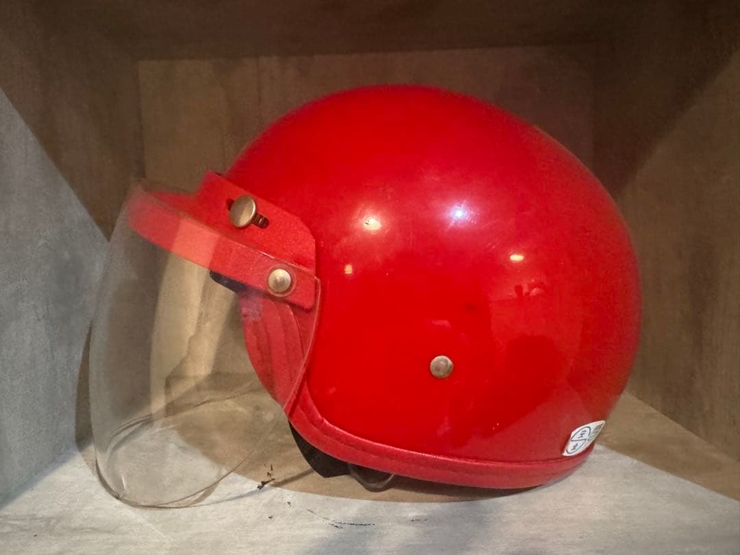 【希少・当時物】 クノー工業 半帽 80s 半ヘル 半キャップ ジェット 昭和