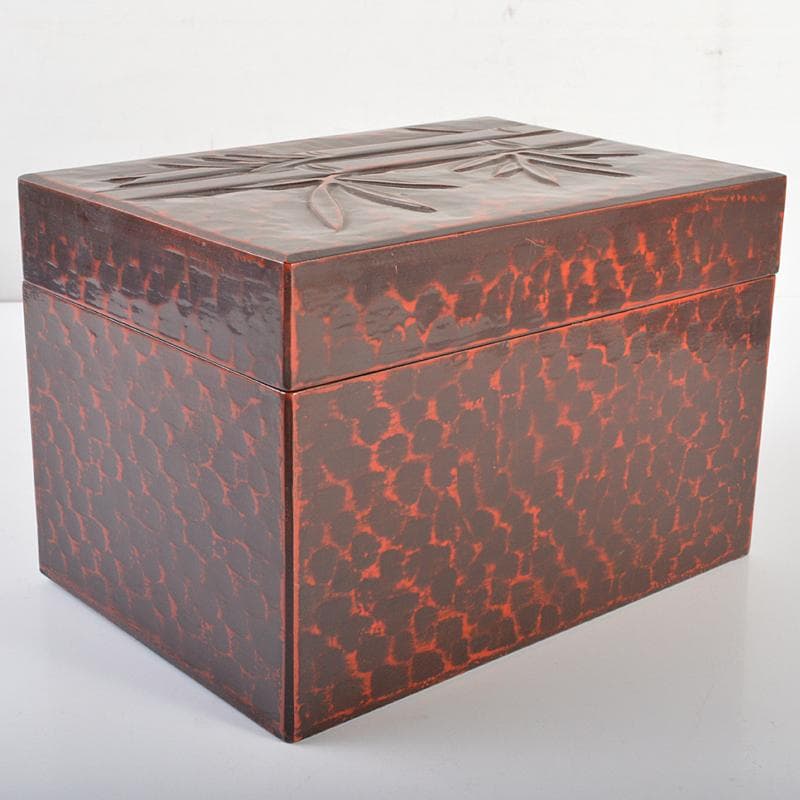 Rie Oda　鎌倉彫　竹文茶箱茶碗平安春峰作振出など一式　VR6666