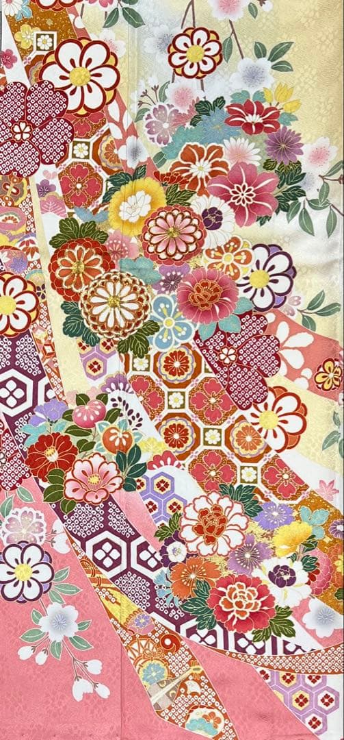 振り袖　振り袖　長襦袢付　成人式　金彩加工　刺繍入り　669