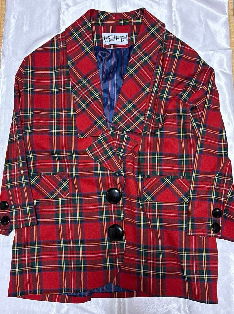 HEIHEI ローラペルジャケット 赤チェック