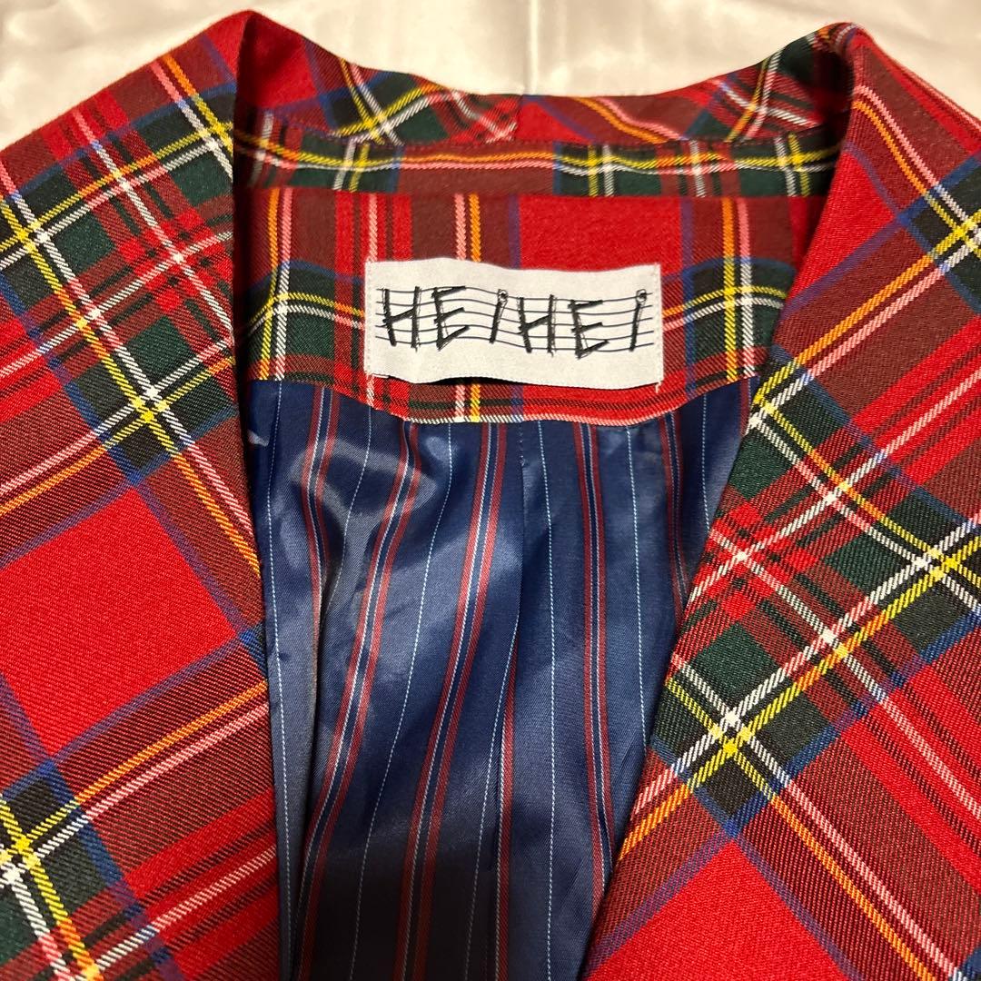 HEIHEI ローラペルジャケット 赤チェック