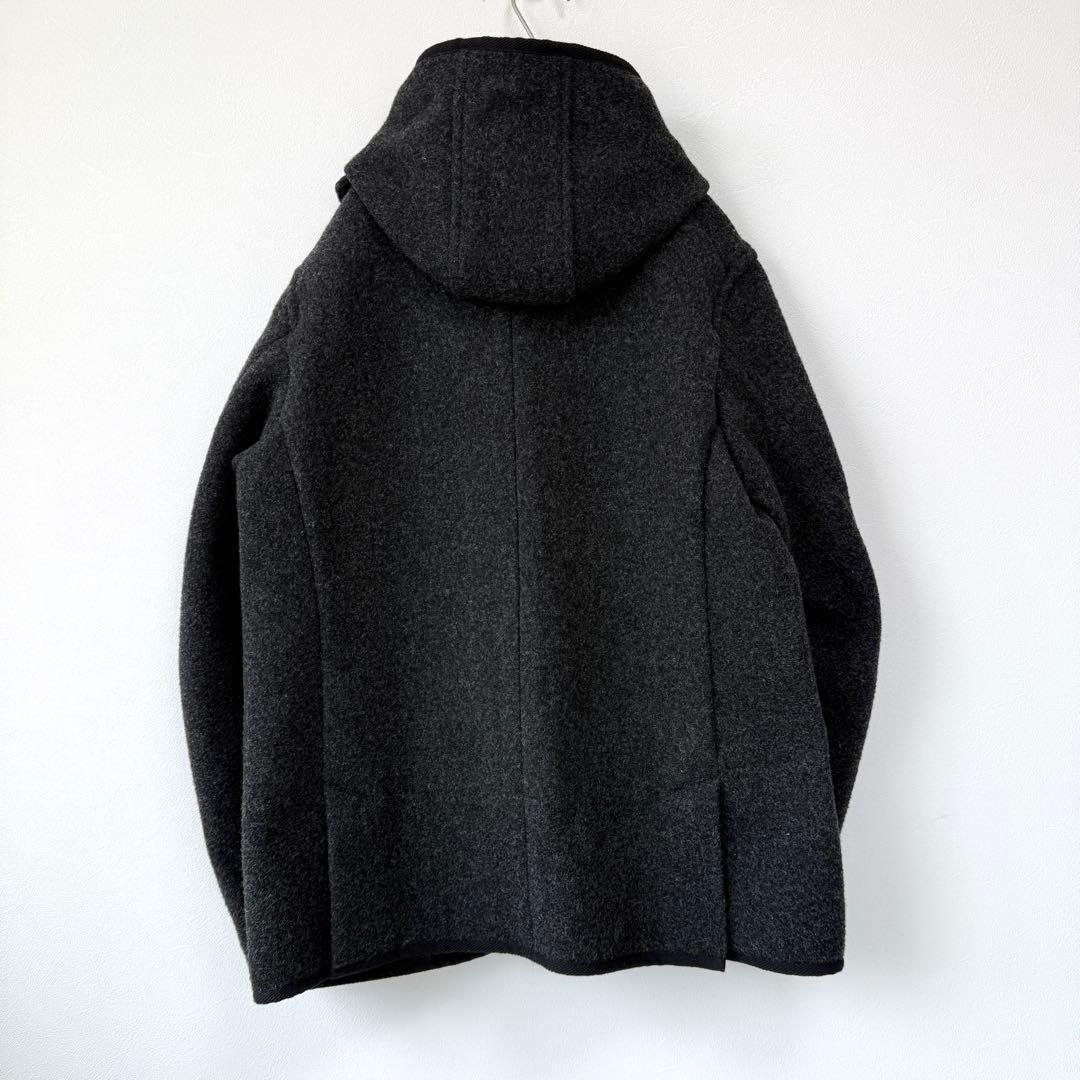 【極美品✨】ダントン ウールモッサコート フード付き ジャケット ダークグレーL