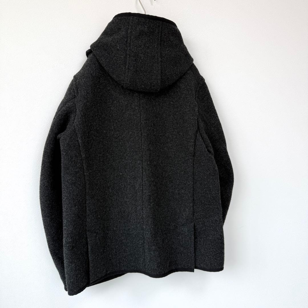 【極美品✨】ダントン ウールモッサコート フード付き ジャケット ダークグレーL