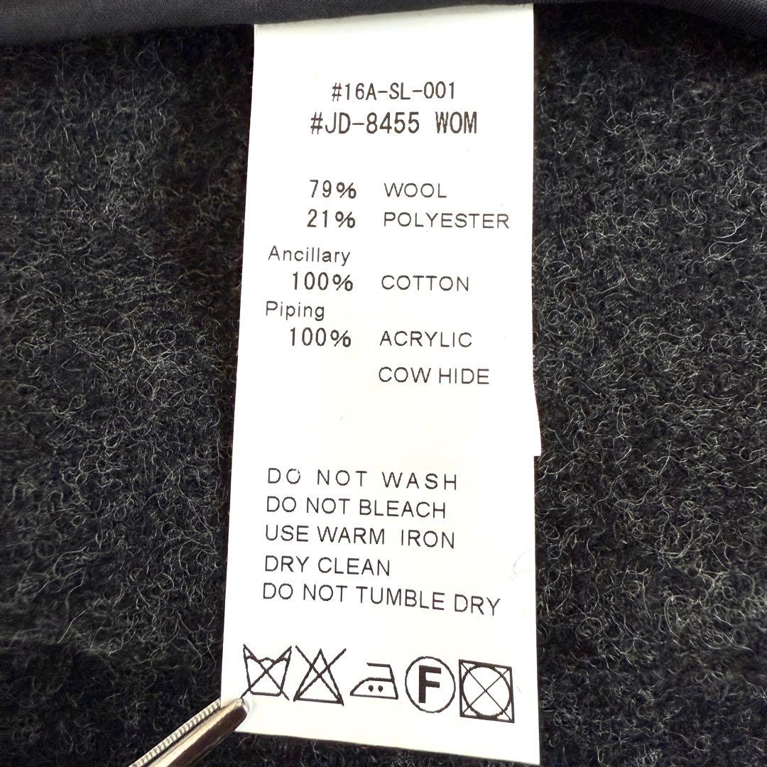 【極美品✨】ダントン ウールモッサコート フード付き ジャケット ダークグレーL