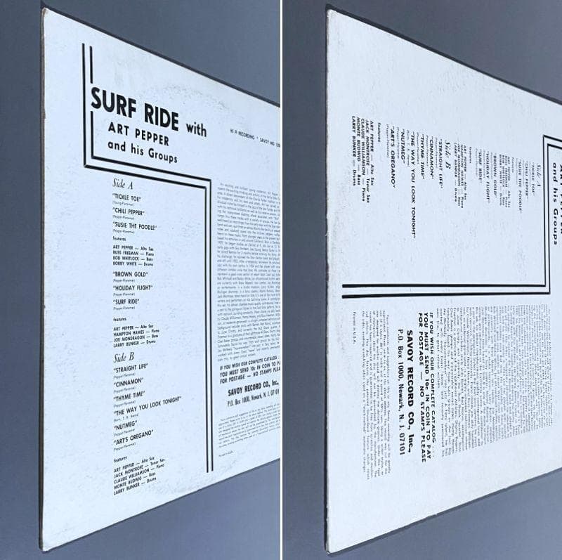 ★極上レア【US初期モノラル盤／深溝DG／RVG手彫／超美盤】アート・ペッパー