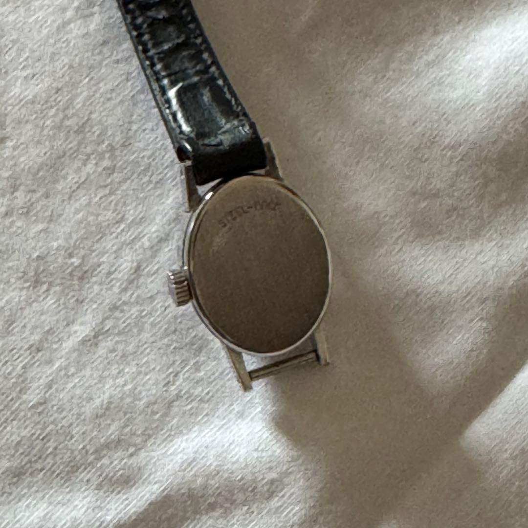 値下げ可　OMEGA Geneve ジュネーブ　楕円形手巻き時計 黒レザーバンド