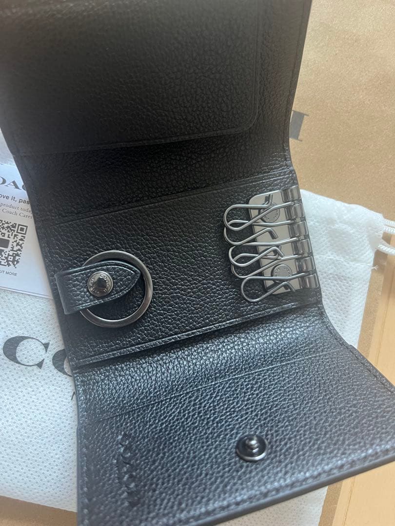 値下げ中！新品未使用 COACH コーチ　キーケース ブラック