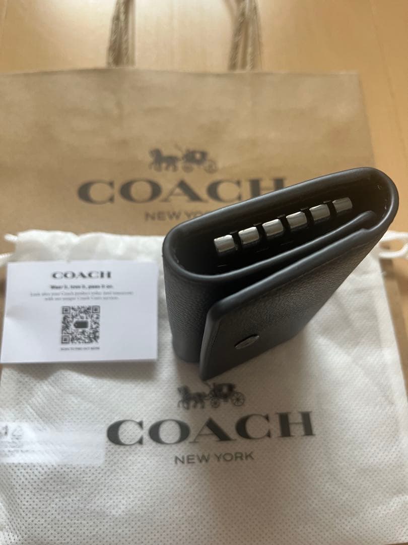 値下げ中！新品未使用 COACH コーチ　キーケース ブラック