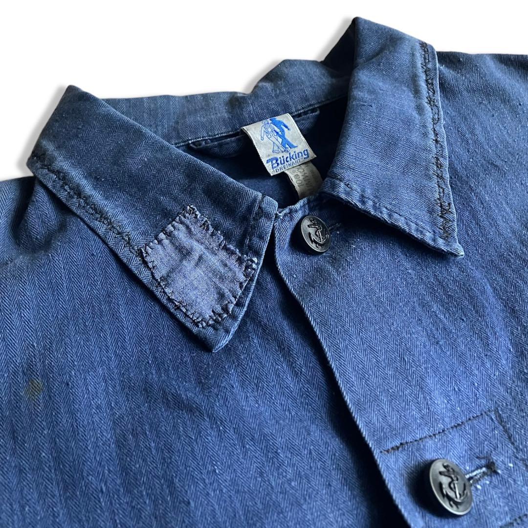 50-60s GERMANY／Blue Work Jacket Remake