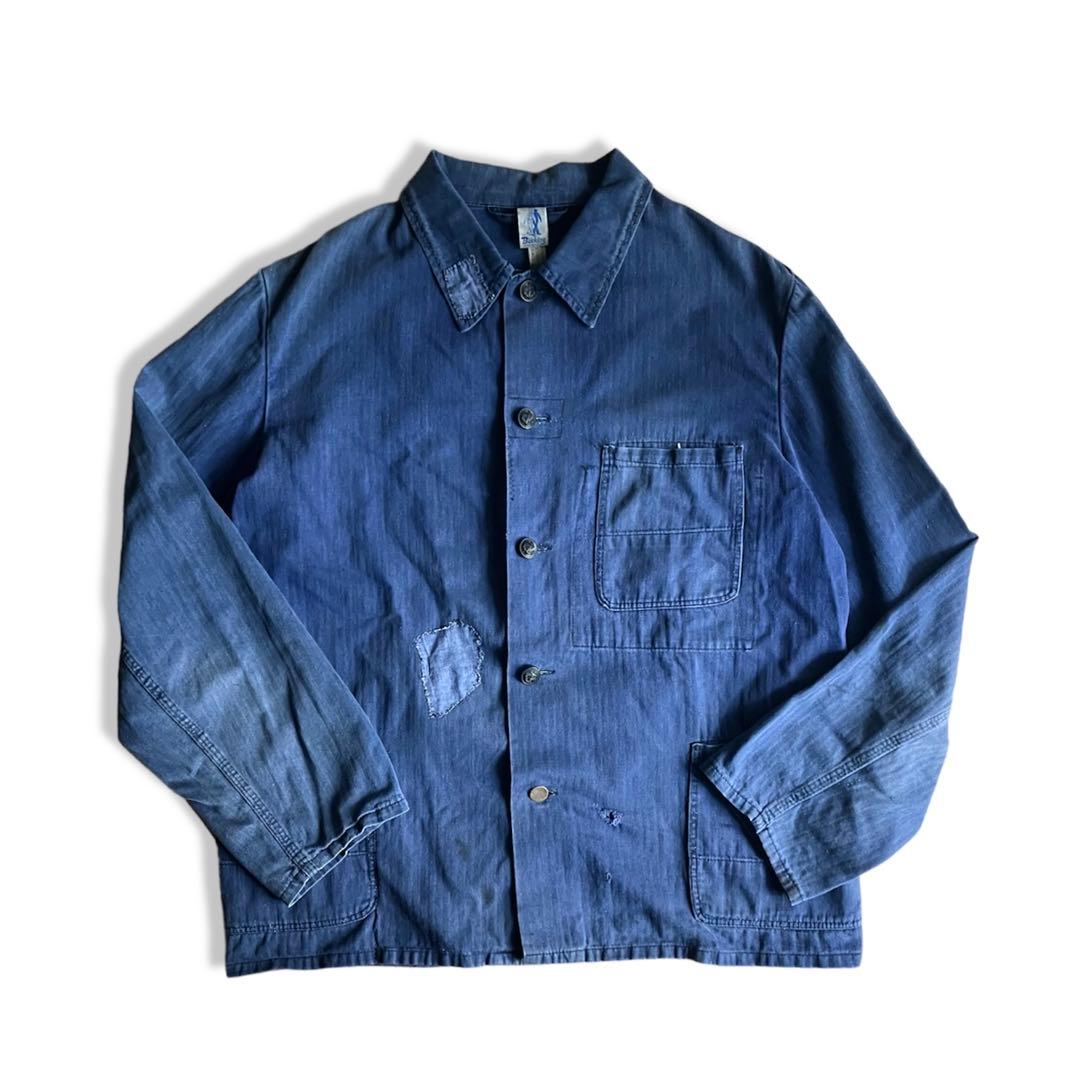 50-60s GERMANY／Blue Work Jacket Remake
