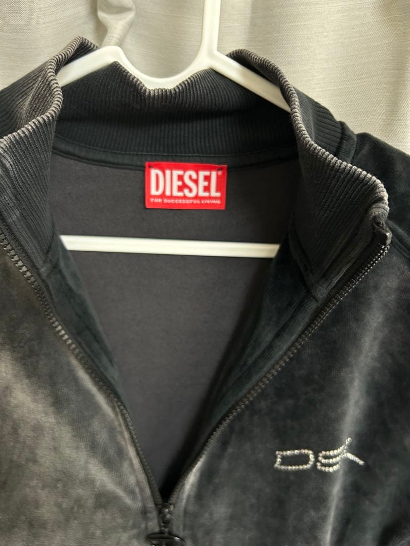 DIESEL ベルベット風 ジャケット 黒