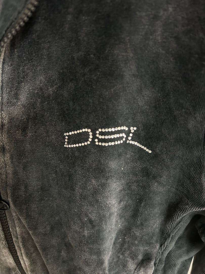 DIESEL ベルベット風 ジャケット 黒